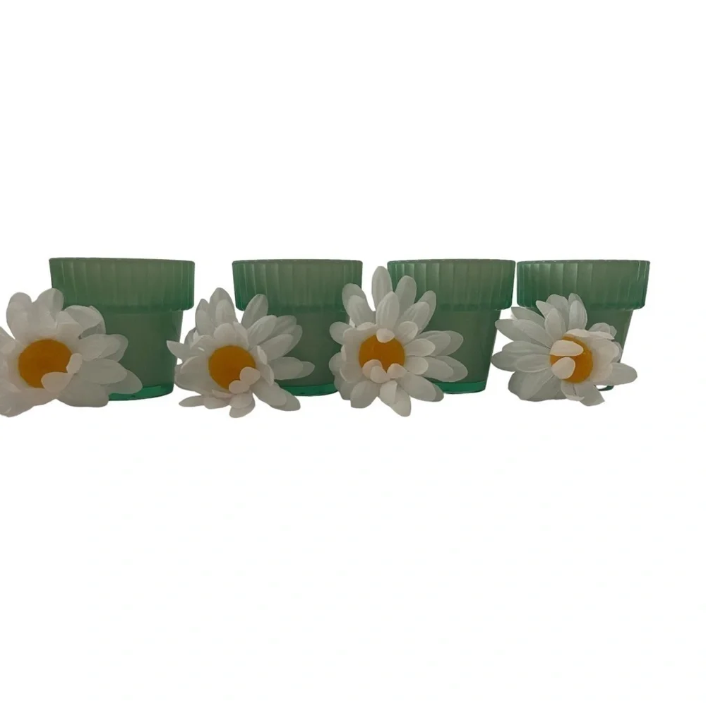 American Girl Flowerpot Dessert Cups | Jadite Color | Set of 4